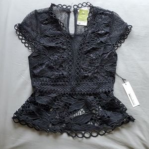 Black Lace Short Sleeve